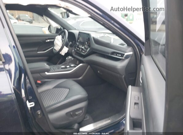 5TDLZRAH4MS068140 2021 TOYOTA HIGHLANDER Dark Blue Вид салона спереди