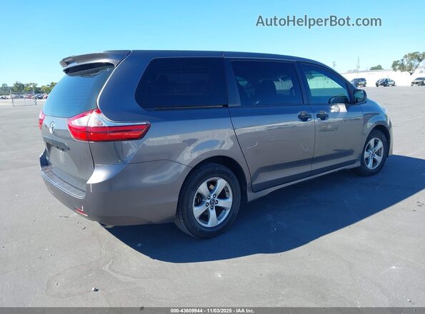 5TDZZ3DCXJS901586 2018 TOYOTA SIENNA Серый Задняя правая четверть