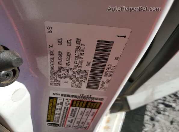 5TFJA5DB1NX038751 2022 TOYOTA LIMITED Белый Вид наклейки с VIN-кодом