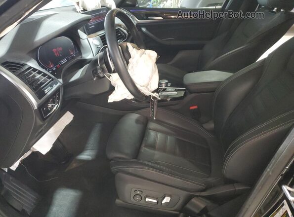 5UX2V1C02M9F43235 2021 BMW X4 Черный Вид салона спереди