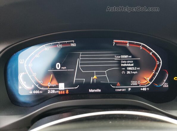 5UX2V1C05M9F95703 2021 BMW X4 Белый Вид щитка приборов