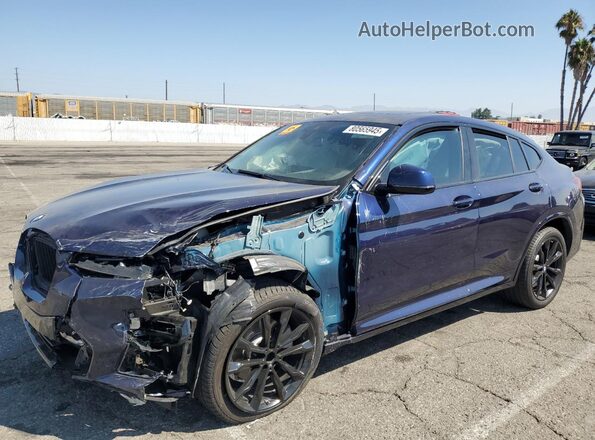 5UX33DT04P9S48196 2023 BMW X4 Синий Передняя левая четверть