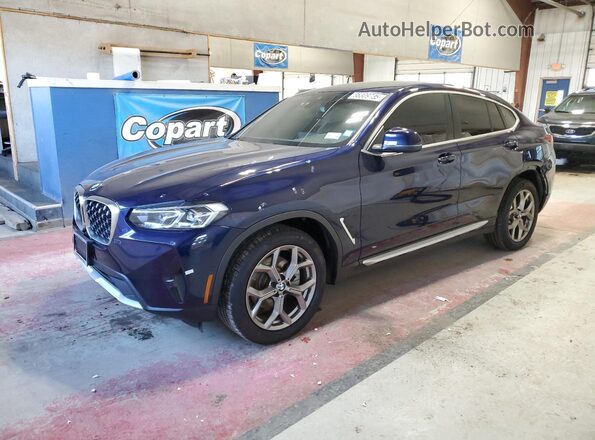 5UX33DT06N9J98236 2022 BMW X4 Синий Передняя левая четверть