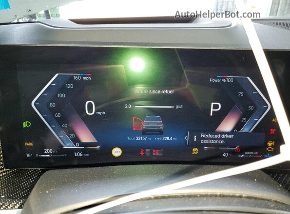 5UX33EM01P9N87518 2023 BMW X7 Gray ხელსაწყოთა პანელის ხედი
