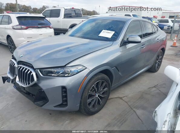 5UX33EX00R9U24194 2024 BMW X6 Серый Передняя левая четверть