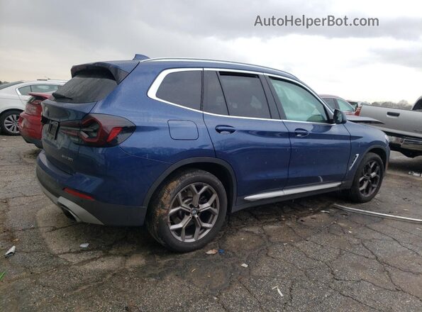 5UX43DP06P9P39691 2023 BMW X3 Синий Задняя правая четверть
