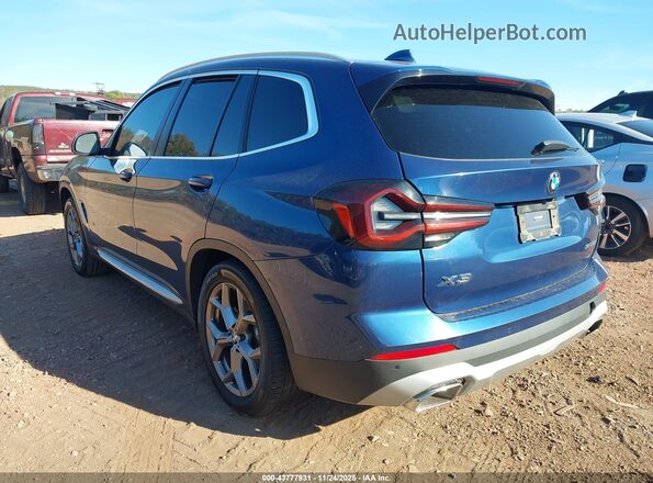 5UX43DP08N9M21200 2022 BMW X3 Синий Задняя левая четверть