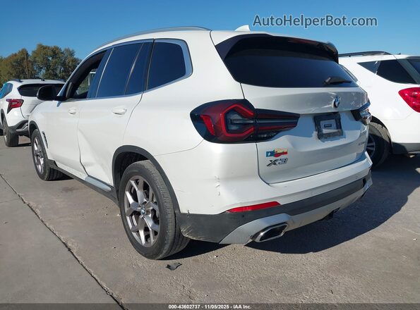5UX43DP08N9N13679 2022 BMW X3 Белый Задняя левая четверть