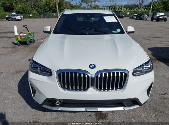 5UX43DP08P9N72475 2023 BMW X3 White Widok zestawu wskaźników