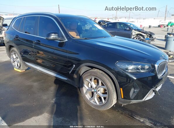 5UX43DP09N9J02131 2022 BMW X3 Black Przód prawy