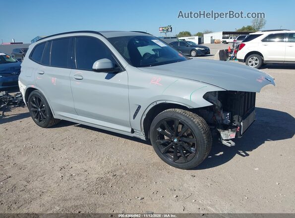 5UX43DP0XN9L09255 2022 BMW X3 Серый Передняя правая четверть