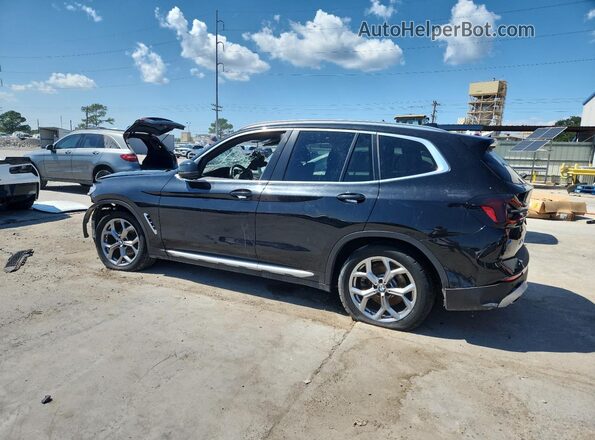 5UX53DP00P9S19524 2023 BMW X3 Черный Задняя левая четверть