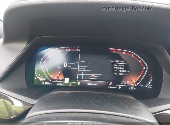 5UXCR6C07L9B68401 2020 BMW X5 Blue Widok tylnych siedzeń