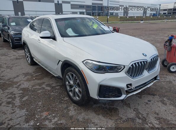 5UXCY4C06L9D17744 2020 BMW X6 Белый Передняя правая четверть