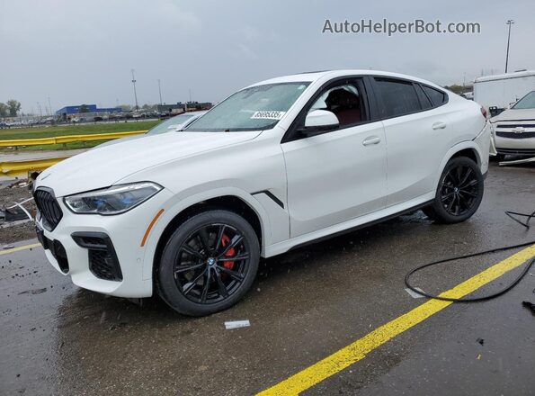 5UXCY6C01N9L24774 2022 BMW X6 Белый Передняя левая четверть