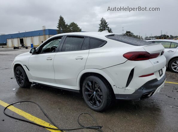 5UXCY6C01N9L24774 2022 BMW X6 Белый Задняя левая четверть