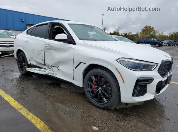 5UXCY6C01N9L24774 2022 BMW X6 Белый Передняя правая четверть