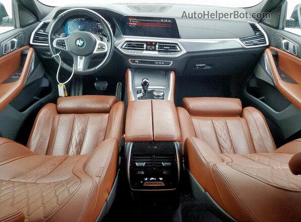 5UXCY6C08P9N77173 2023 BMW X6 White Առջևի վահանակի տեսք