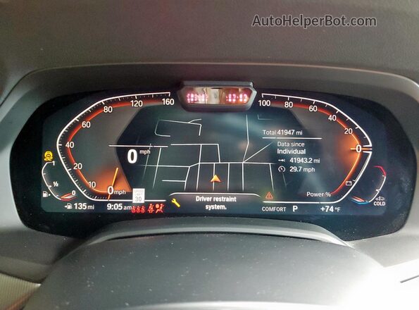 5UXCY6C08P9N77173 2023 BMW X6 White Սարքավորումների վահանակի տեսք