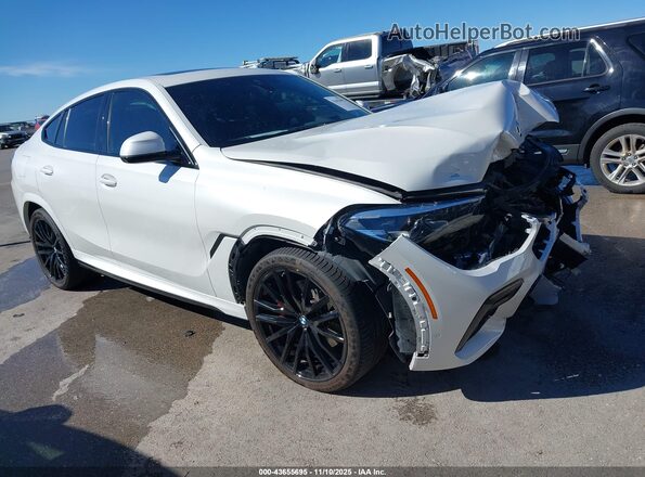 5UXCY6C09P9R58739 2023 BMW X6 White Передня права чверть