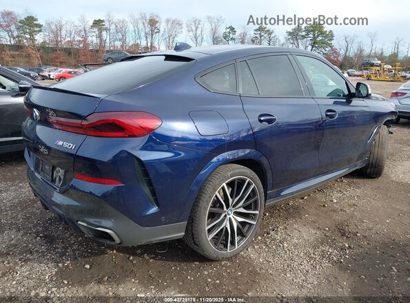 5UXCY8C01L9C99998 2020 BMW X6 Синий Задняя правая четверть