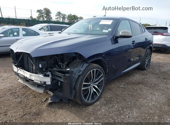 5UXCY8C01L9C99998 2020 BMW X6 Синий Передняя левая четверть