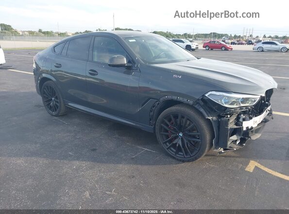 5UXCY8C09M9G82198 2021 BMW X6 Серый Передняя правая четверть