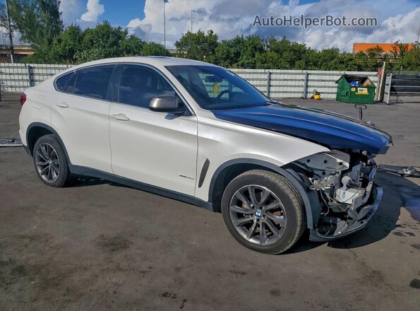 5UXKU2C55J0X51627 2018 BMW X6 Белый Передняя правая четверть