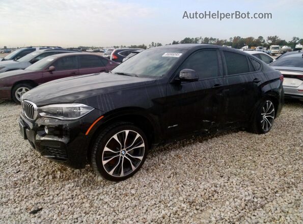 5UXKU6C53J0W39111 2018 BMW X6 Черный Передняя левая четверть