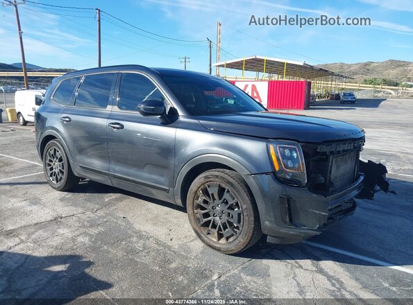 5XYP3DHC6MG127833 2021 KIA TELLURIDE Серый Передняя правая четверть