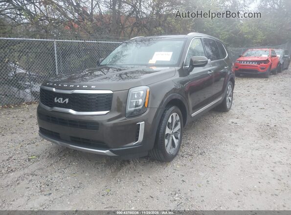 5XYP3DHCXNG230576 2022 KIA TELLURIDE Зеленый Передняя левая четверть