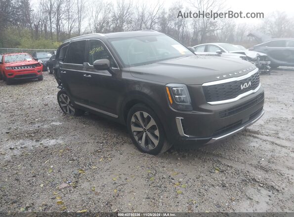 5XYP3DHCXNG230576 2022 KIA TELLURIDE Зеленый Передняя правая четверть