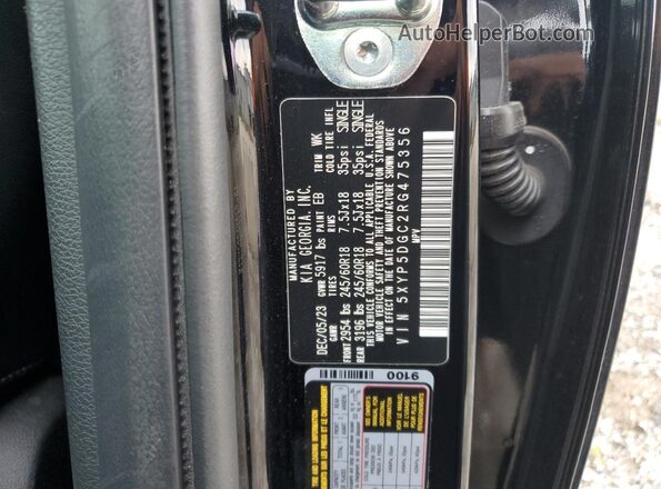 5XYP5DGC2RG475356 2024 KIA TELLURIDE Black Սալոնի 360 աստիճան տեսք
