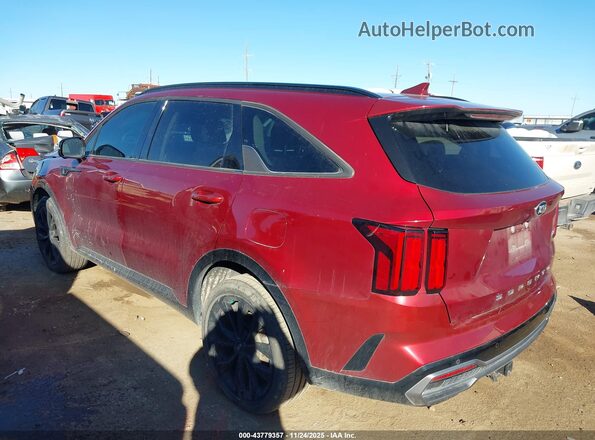 5XYRK4LF9MG066474 2021 KIA SORENTO Темно-бордовый Задняя левая четверть