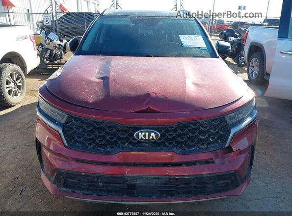 5XYRK4LF9MG066474 2021 KIA SORENTO Темно-бордовый Вид щитка приборов