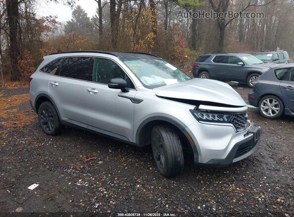 5XYRLDLC2MG012548 2021 KIA SORENTO Серебряный Передняя правая четверть