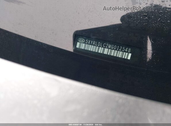 5XYRLDLC2MG012548 2021 KIA SORENTO Серебряный 