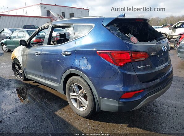 5XYZU3LB4JG511345 2018 HYUNDAI SANTA FE SPORT Синий Задняя левая четверть