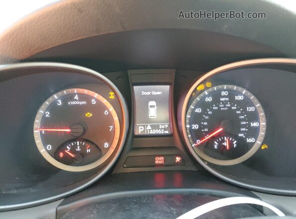 5XYZUDLB3GG345527 2016 HYUNDAI SANTA Черный Вид щитка приборов
