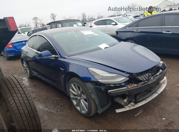 5YJ3E1EA3LF740749 2020 TESLA MODEL 3 Синий Передняя правая четверть