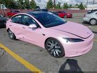 2024 Tesla Model 3 Long Range Dual Motor All-wheel Drive Pink vin: 5YJ3E1EB0RF824254