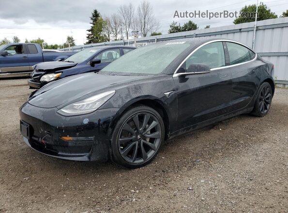 5YJ3E1EB2KF415033 2019 TESLA MODEL Черный Передняя левая четверть