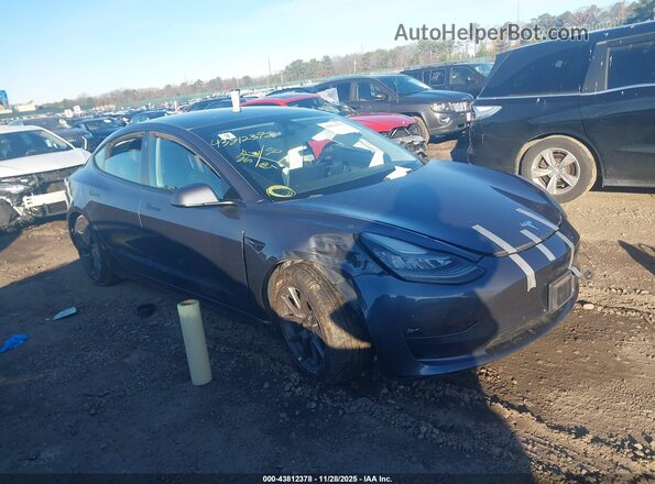 5YJ3E1EB3MF861971 2021 TESLA MODEL 3 Серый Передняя правая четверть