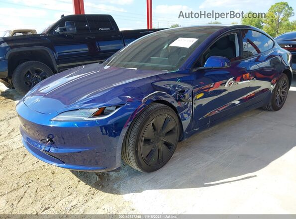 5YJ3E1EB4RF830476 2024 TESLA MODEL 3 Blue Առջևի ձախ երեք քառորդ տեսարան