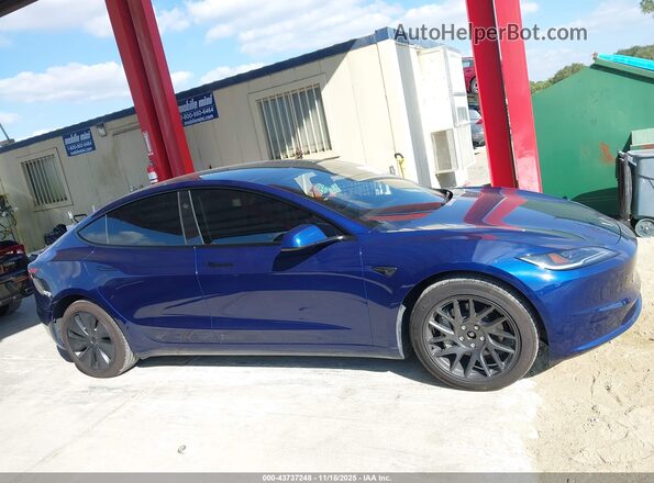 5YJ3E1EB4RF830476 2024 TESLA MODEL 3 Blue Սալոնի հետևի տեսք