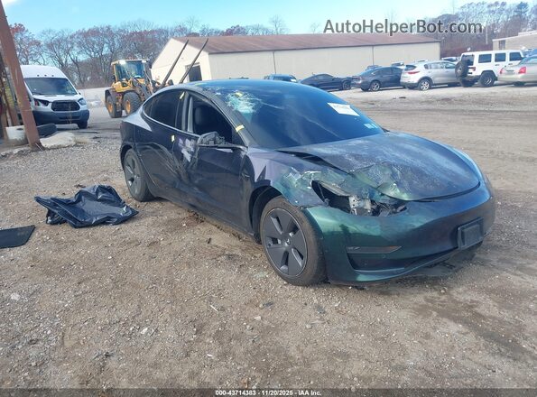 5YJ3E1EB6NF226910 2022 TESLA MODEL 3 Зеленый Передняя правая четверть