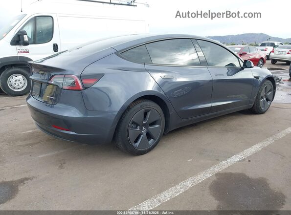5YJ3E1EB7NF332363 2022 TESLA MODEL 3 Серый Задняя правая четверть