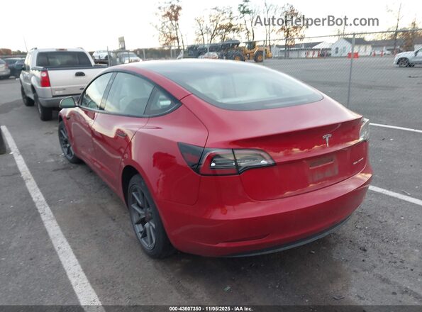 5YJ3E1EB9NF367308 2022 TESLA MODEL 3 Красный Задняя левая четверть