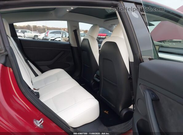 5YJ3E1EB9NF367308 2022 TESLA MODEL 3 Красный Вид наклейки с VIN-кодом