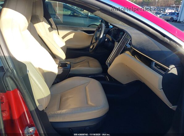 5YJSA1E11GF160364 2016 TESLA MODEL S Красный Вид салона спереди